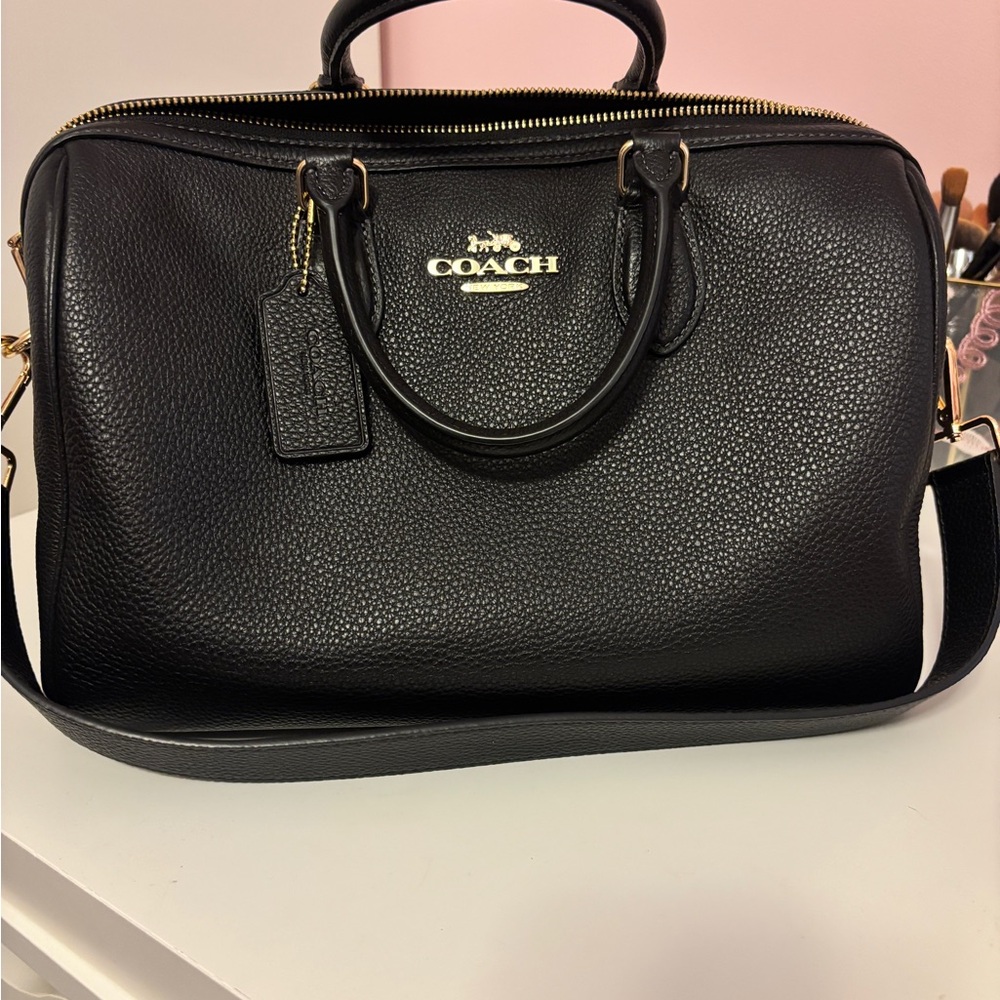 Coach Large Rowan Bag Black-EUC!